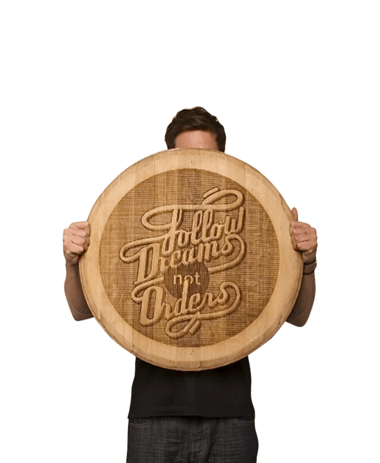 Round Wood engraving